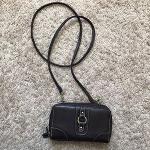 Dark Brown Leather Crossbody Purse